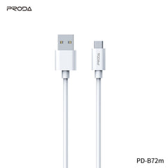 PRODA MICRO (PD-B72M) BACO CHARGING CABLE PD-B72M (1000MM) (2.4A), Micro Cable, Charging Cable, Data Cable, Android Cable