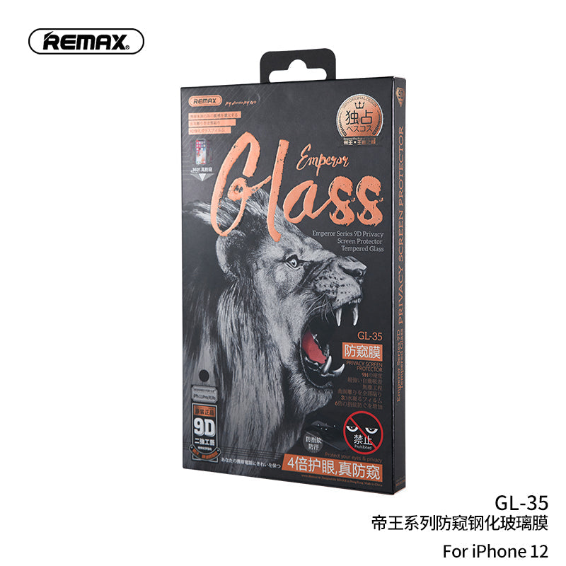 REMAX GL-35 IPH12 SERIES EMPEROR SERIES 9D PRIVACY SCREEN PROTECTOR TEMPERED GLASS FOR IPH12 SERIES ,Glass screen protector , screen guard