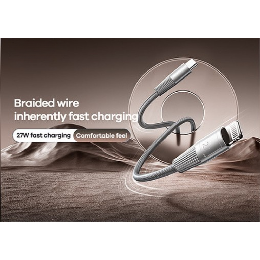 REMAX RC-C107 C-L Infinity Series 27W Zinc Alloy Braided Fast Charging Data Cable