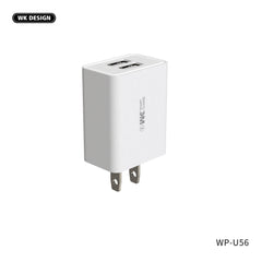 WK U56 Dual USB Charger - White