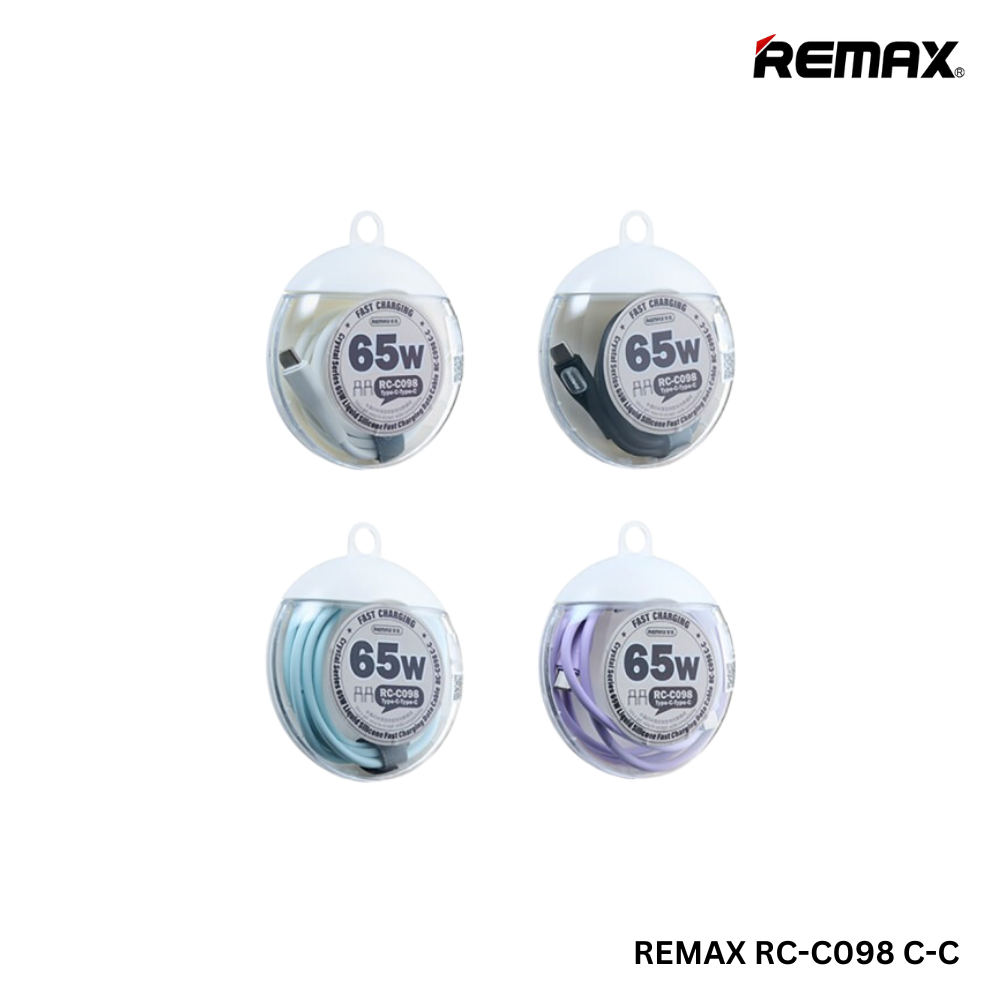 REMAX RC-C098 C-C Crystal Series 65W Liquid Silicone Fast Charging Data Cable Type-C to Type-C (1M)(65W)