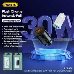 REMAX RCC358 SIYA Series 30W PD+QC Multi-Compatible Fast Car Charger
