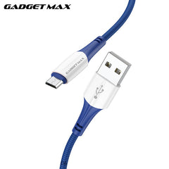 GADGET MAX GX06 MICRO 2.4A FAST CHARGING EXQUISITE & PRACTICAL DATA CABLE FOR MICRO (2.4A)(1M) - BLUE