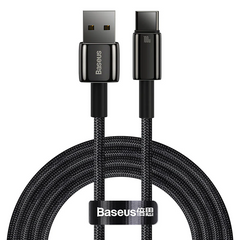 BASEUS TUNGSTEN GOLD FAST CHARGING DATA CABLE USB TO TYPE-C (100W) (2M)
