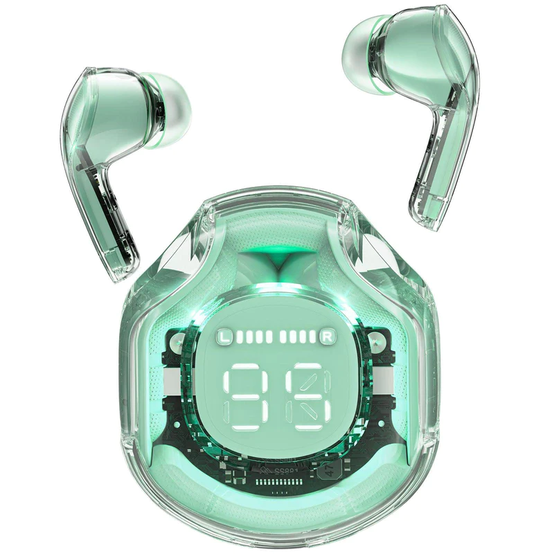 ACEFAST T8 CRYSTAL (2) COLOR BLUETOOTH EARBUDS - MINT GREEN