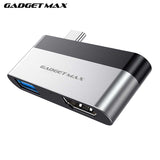 GADGET MAX GH02 Type-C To USB 3.0+HDMI Adapter, HDMI Adapter
