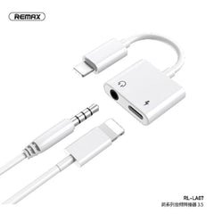 REMAX RL-LA07 2.0A CONCISE SERIES 3.5MM & LIGHTNING AUDIO ADAPTER,Phone Audio Adapter,iPhone 7 Adapter,iPhone 8 plus Headphone Jack,Lightning to 3.5 mm,Audio Connector for iPhone 7/8/8 plus/X/XS/XR /11/11 Pro/11 Pro Max/12/12 Pro/12 Pro Max