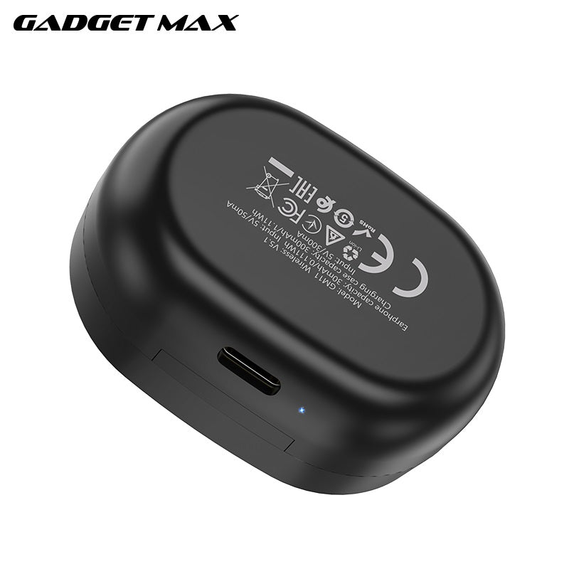 GADGET MAX GM11 TRUE WIRELESS BLUETOOTH HEADSET (V5.1), Wireless Bluetooth Earbuds, TWS Earbuds, Wirless Earbuds