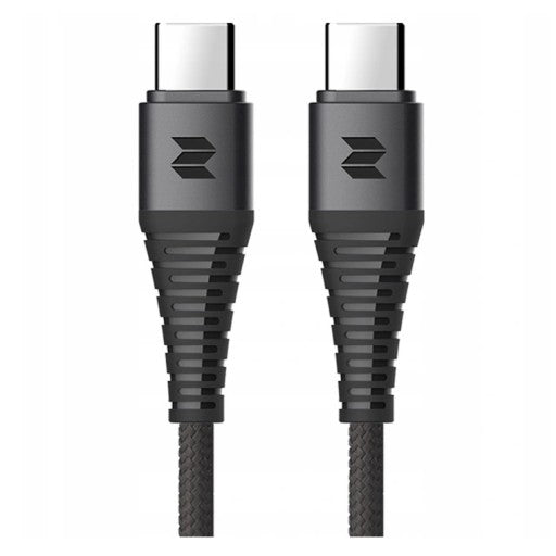 ROCK USB C to C 3A Z11 Hi-Tensile USB C to C 3A Charge & Sync Round Cable for Samsung Xiaomi LG Huawei,C TO C  Data Cable ,Type C to Type C Fast Charging Cable , USB C Cable , PD Cable , PD Port , C to C Cable