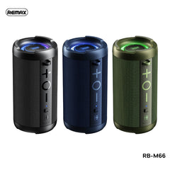 REMAX RB-M66 COURAGE SERIES PORTABLE 7-LEVEL WATERPROOF WIRELESS SPEAKER-Blue