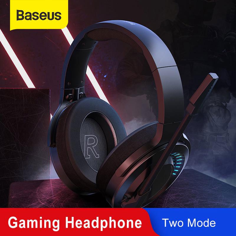 BASEUS D05 3D Stereo Gaming Headphone USB/Type-C Colorful LED Light Wired Game Headsets with HD Microphone For Computer PC Gamer,Type C Gaming Headphone, USB C Gaming headset, Type C Wired Headset for PUBG Gamer , Best Type C Gaming Headphone for PUBG