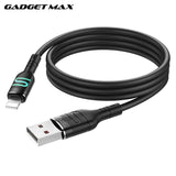 GADGET MAX GX14 DU18 S-SHAPE FAST USB TO IPH CHARGING DATA CABLE WITH LIGHT(2.4A) (1M)