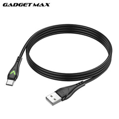 GADGET MAX GX08 TYPE-C 3A CHARGING DATA CABLE FOR TYPE-C (3A)(1M) - BLACK