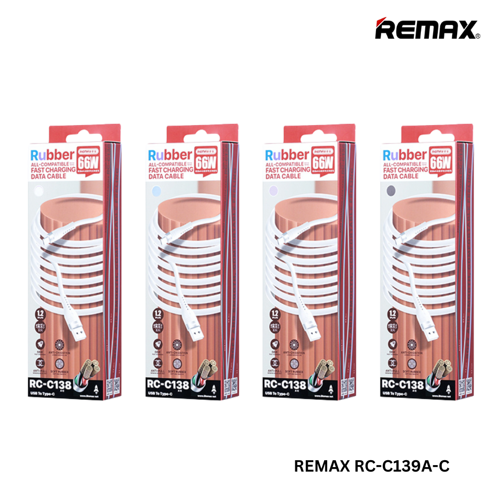 REMAX RC-C138A Bintrai Series 6A All-Compatible Fast Charging Data Cable For Type-C (1.2M)(66W)