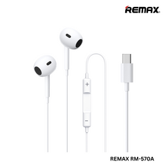 REMAX RM-570A Type-C Wired Earphone For Music & Call(1.2M)