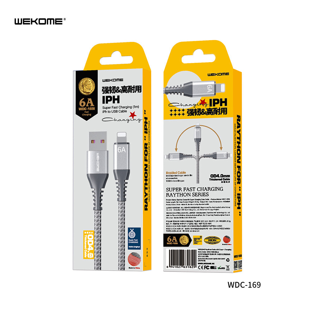 WK (WDC-169I) RAYTHON SERIES 6A SUPER CHARGING DATA CABLE (6A) (I-PHONE)