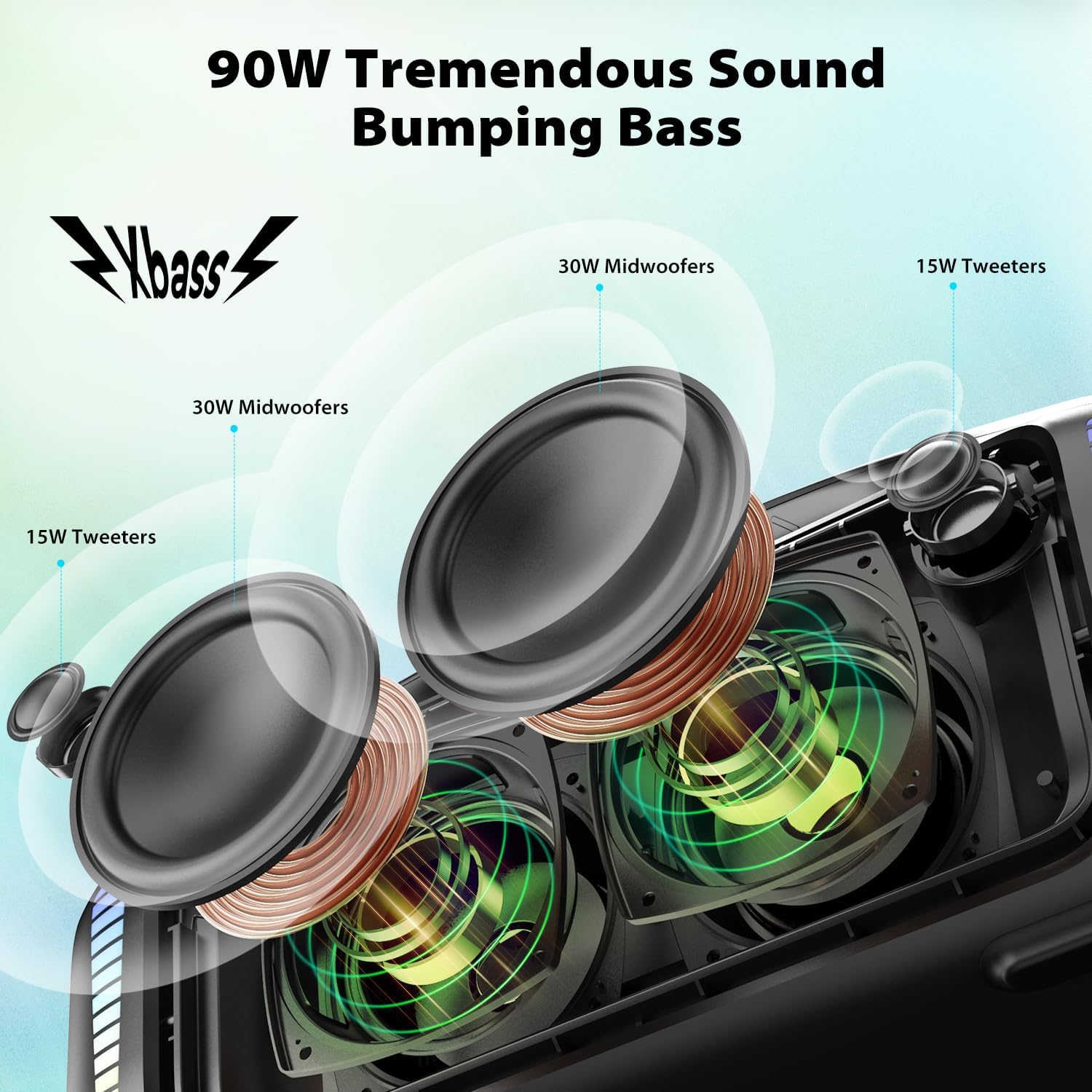 Tribit BTS-52 Stormbox Blast Bluetooth V5.3 90W Wireless Bluetooth Speaker