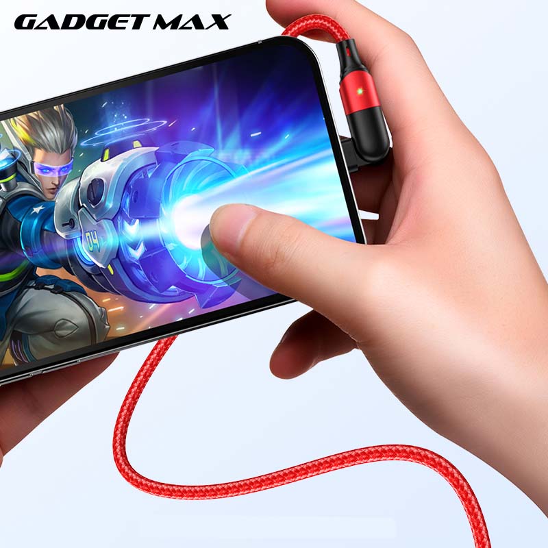 GADGET MAX GX12 FAST CHARGING EXQUISITE & PRACTICAL DATA CABLE FOR IPH (2.4A) (1.2M)  - ‌BLACK