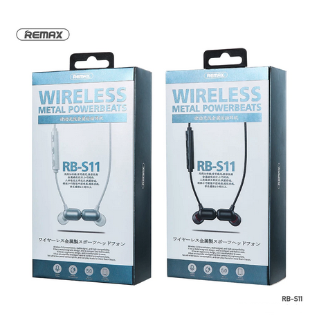 REMAX RB-S11 WIRELESS METAL POWERBEATS, Neckband Earphone, Wireless Earphone