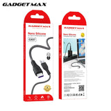 GADGET MAX GX07 TYPE-C 2.4A NANO SILICONE CHARGING DATA CABLE FOR TYPE-C (5A)(1M), Type-C Cable, Charging Cable, Data Cable, Android Cable