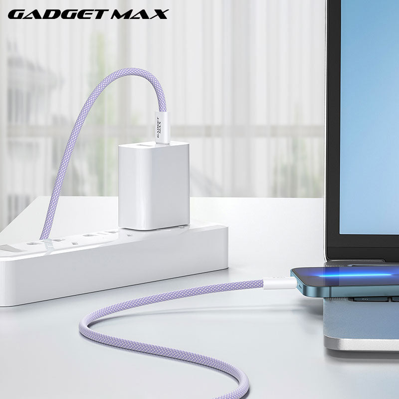 GADGET MAX GX15 FAST CHARGING TYPE-C TO LIGHTING CHARGING DATA CABLE PD(20W) (1.2M) - BLUE