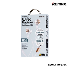 REMAX RM-670A Type-C Digital Wired Earphone For Music & Call(1.2M)
