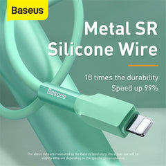 BASEUS SILICA GEL CABLE USB FOR IPhone 1M - Black
