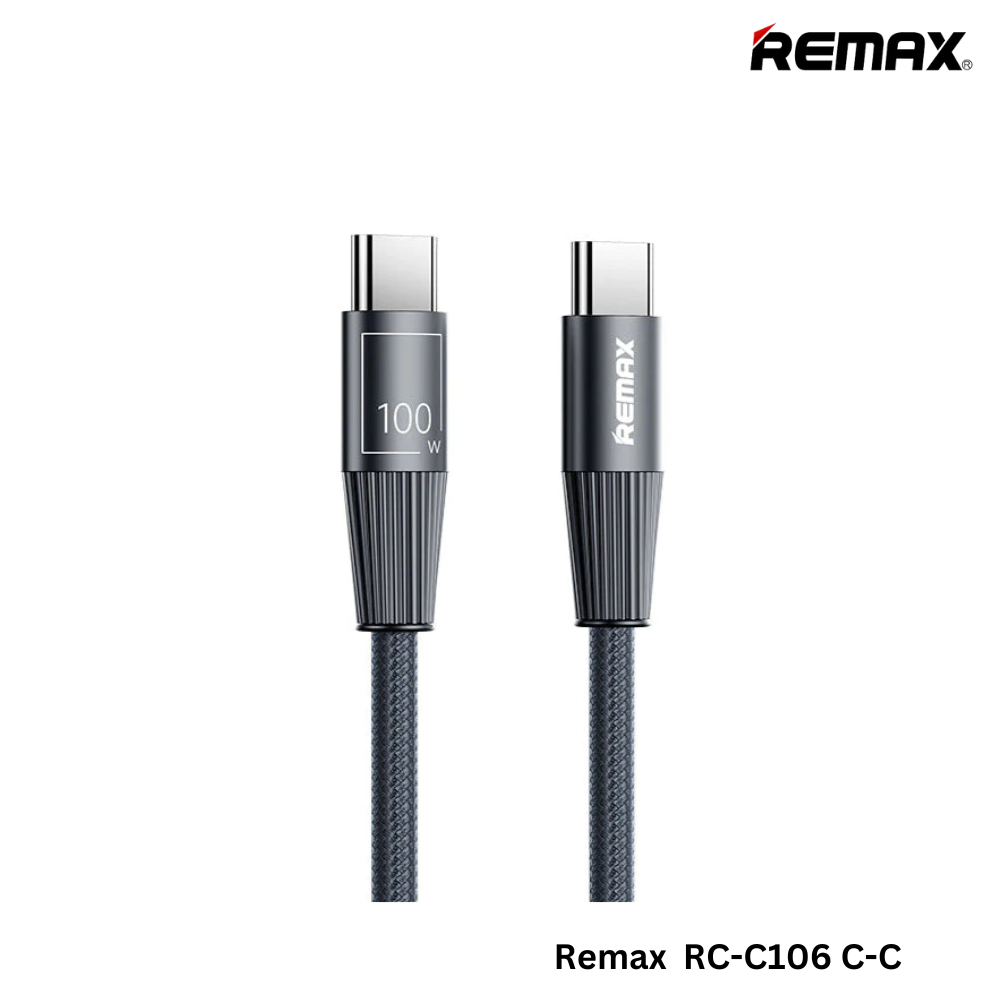 REMAX RC-C106 C-C Infinity Series 100W ZINC Alloy Braided Fast Charging Data Cable