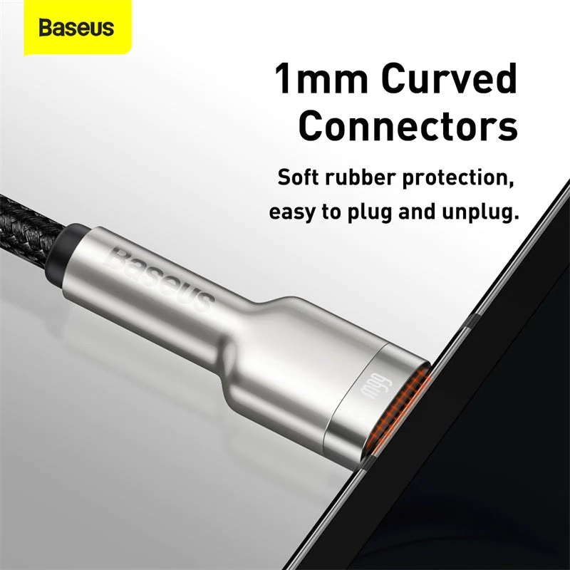 BASEUS CAFULE SERIES METAL DATA CABLE USB TO TYPE-C (66W) (1M), USB to Type-C Cable, 66W Cable
