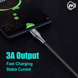 WK (WDC-114M) KINGKONG PRO 3A DATA CABLE FOR MICRO ,Cable , Micro Cable , Micro Charging Cable , Micro USB Cable , Android charging cable , USB Charging Cable , Data cable for Samsung , Huawei , Xiaomi , Fast Charging Cable , Quick Charge Cable