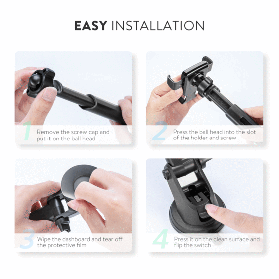 UGREEN GRAVITY PHONE HOLDER WITH SUCTION CUP, CAR PHONE HOLDER,GRAVITY PHONE HOLDER WITH SUCTION CUP, DASHBOARD HOLDER