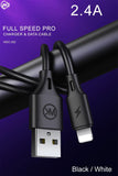 WK WDC-092I  IPH FULL SPEED PRO DATA CABLE FOR LIGHTING   2.4A  (1M) ,  Cable , Lightning Cable , iPhone Data Cable , iPhone Charging Cable , iPhone Lightning Cable , Unbreakable iPhone charging cable , Apple iPhone Cable , iPhone USB Cable