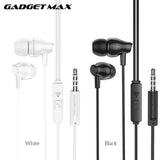 GADGET MAX GM08 UNIVERSAL WIRED 3.5MM EARPHONE WITH MIC (1.2M), 3.5mm Earphone, Wired Earphone