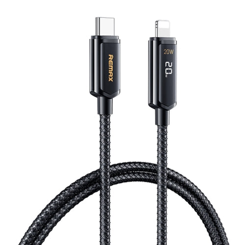 REMAX RC-128I REMINE SERIES 20W DATA CABLE WITH DIGITAL DISPLAY TYPE-C TO IPH (1.2M), Lighitng Cable, 20W iPhone Cable
