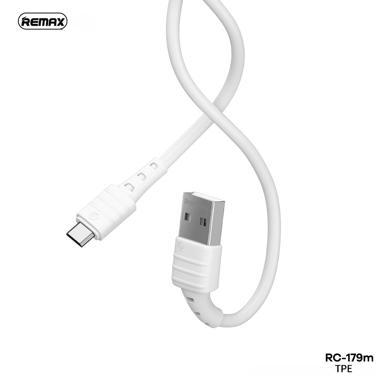 REMAX RC-179M ZERON SERIES ELASTIC TPE 2.4A FAST CHARGING DATA CABLE FOR MICRO (1M) (2.4A)