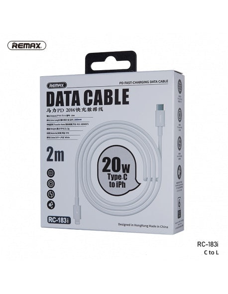REMAX RC-183I MARLIK SERIES 18W PD FAST-CHARGING DATA CABLE TYPE-C TO LIGHTNINGType C To Lightning, Type C To Iphone, Type C To Iph,usb pd Cable,pd cable iphone,pd portusb-c pd cable,best usb-c pd cable,usb-c to iph cable,