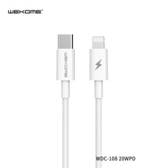 WEKOME Type C to Lightning Cable (WDC-108) WITDEER SERIES PD FAST CHARGING CABLE (1.2M) (20W) ,PD Cable , 20W Cable ,Type C to Lightning Cable , Fast Charge Cable , iPhone12 Cable , USB C Cable For iPhone , USB C Data Cable for iPhone 12 Series