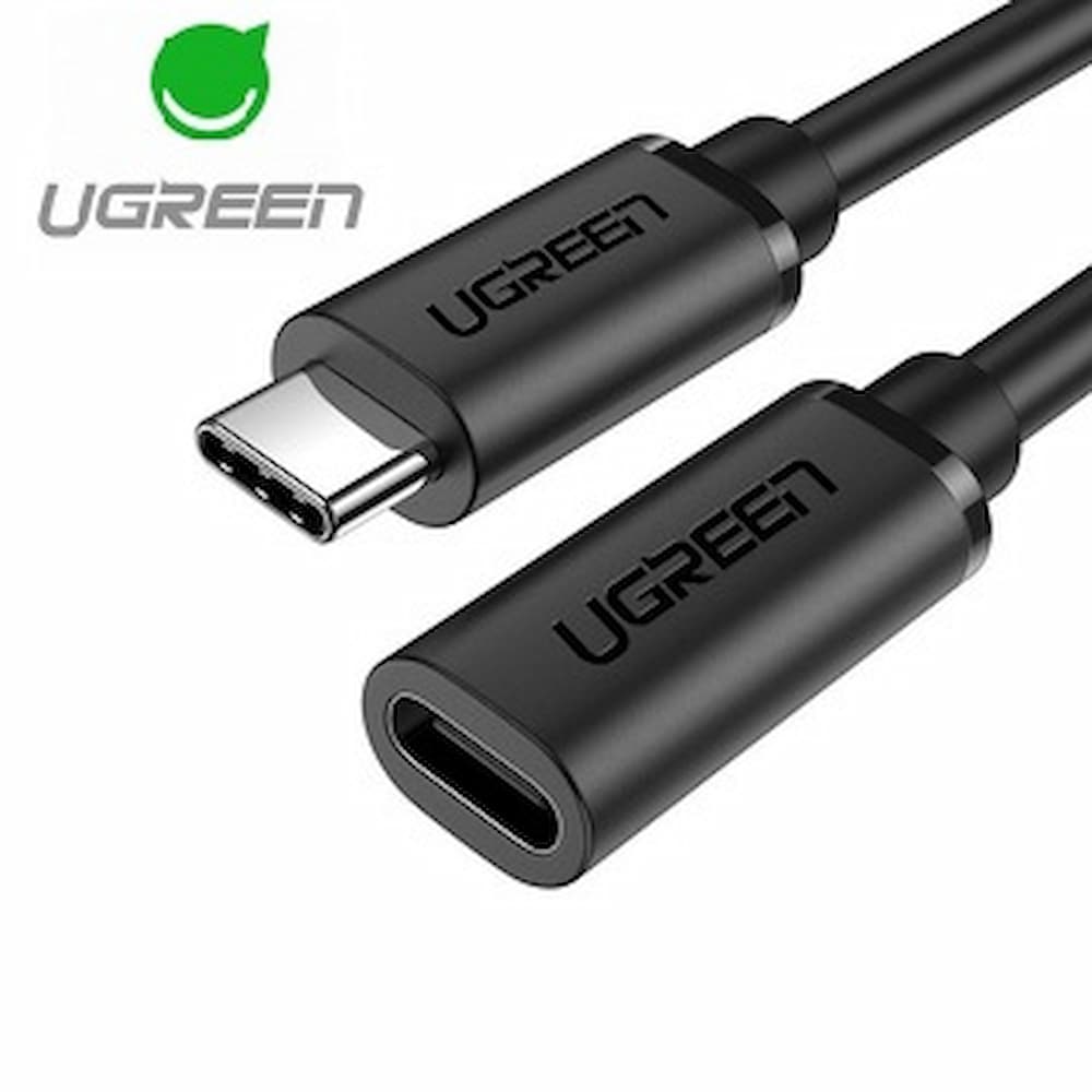 UGREEN US353 USB-C/M TO USB-C/F GEN2 5A EXTENSION CABLE (1M)(5A), USB-C/M TO USB-C/F Extension, USB-C/M TO USB-C/F 5A Extension Cable