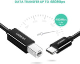 UGREEN US241 USB-C TO USB 2.0 PRINT CABLE (2M), USB to Print Cable