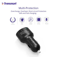 Tronsmart C2P 42W USB PD Car Charger,Car Charger , Car Charger Adapter , USB Car Charger , Fast Car Charger  , Lightning Car Charger , Android Car Charger , Cigarette Lighter iPhone Car Charger