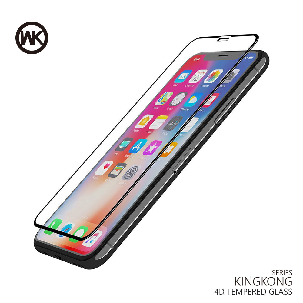 WK I-PH 7/8+ KK 4D FULL COVER CURVED EDGE TEMPERED GLASS 9H, Screen Protector, Screen Guard, Tempered Glass