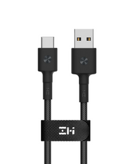 ZMI AL401 USB-C CABLE 3A FAST CHARGING TYPE-C PP BRAIDED TYPE-C CABLE 1M, Charging Cable, Data Cable - BLACK