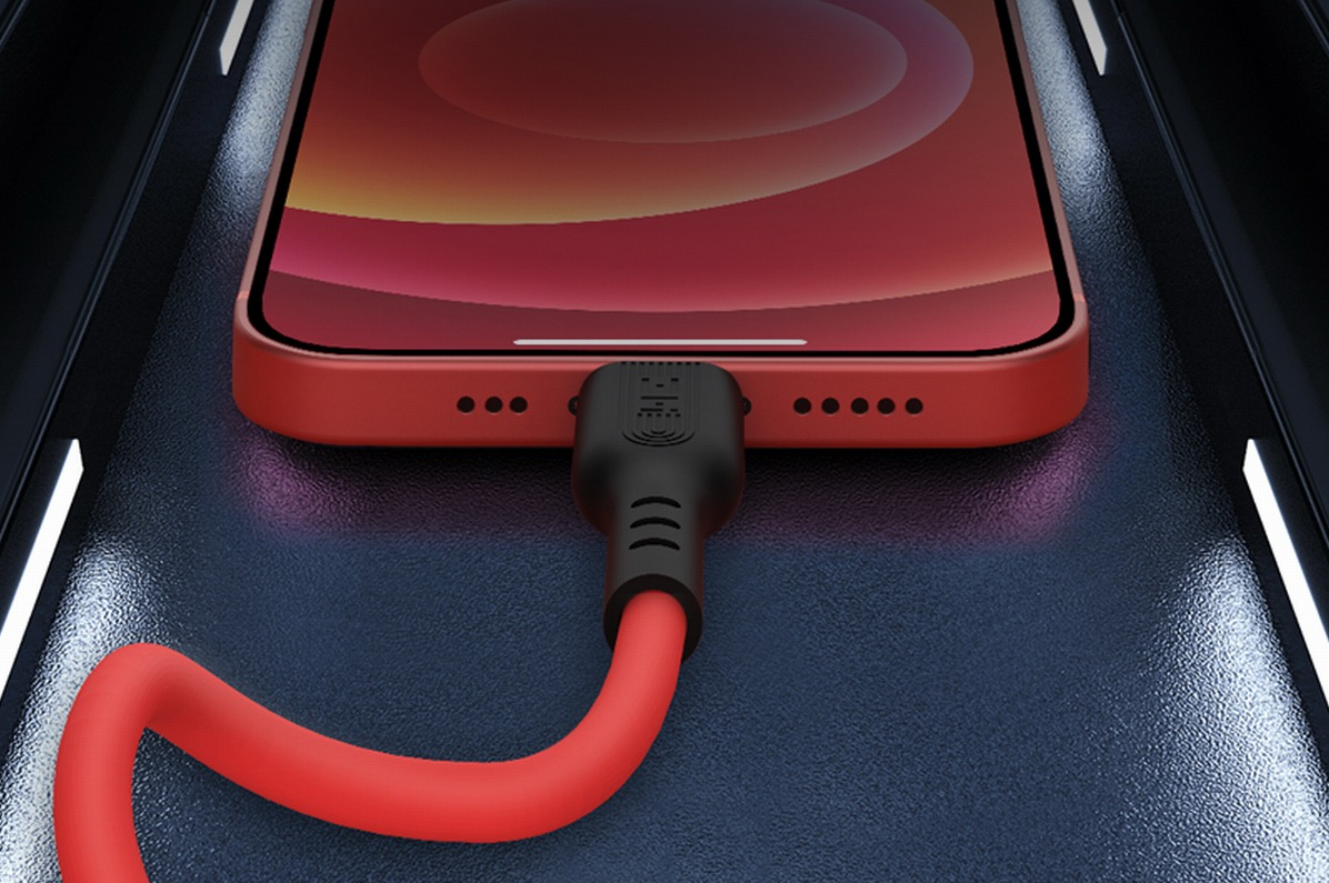 ZMI GL870 USB-C TO LIGHINING MFI CERTIFIED SILICA GEL CABLE (3A)1M, ZMI C to Lightning liquid silicone data cable, PD20W fast charge for iPhone13/12/11Pro/Xs/XR mobile phone charger flash charging line GL870, MFi Cable, Lighting Cable - RED