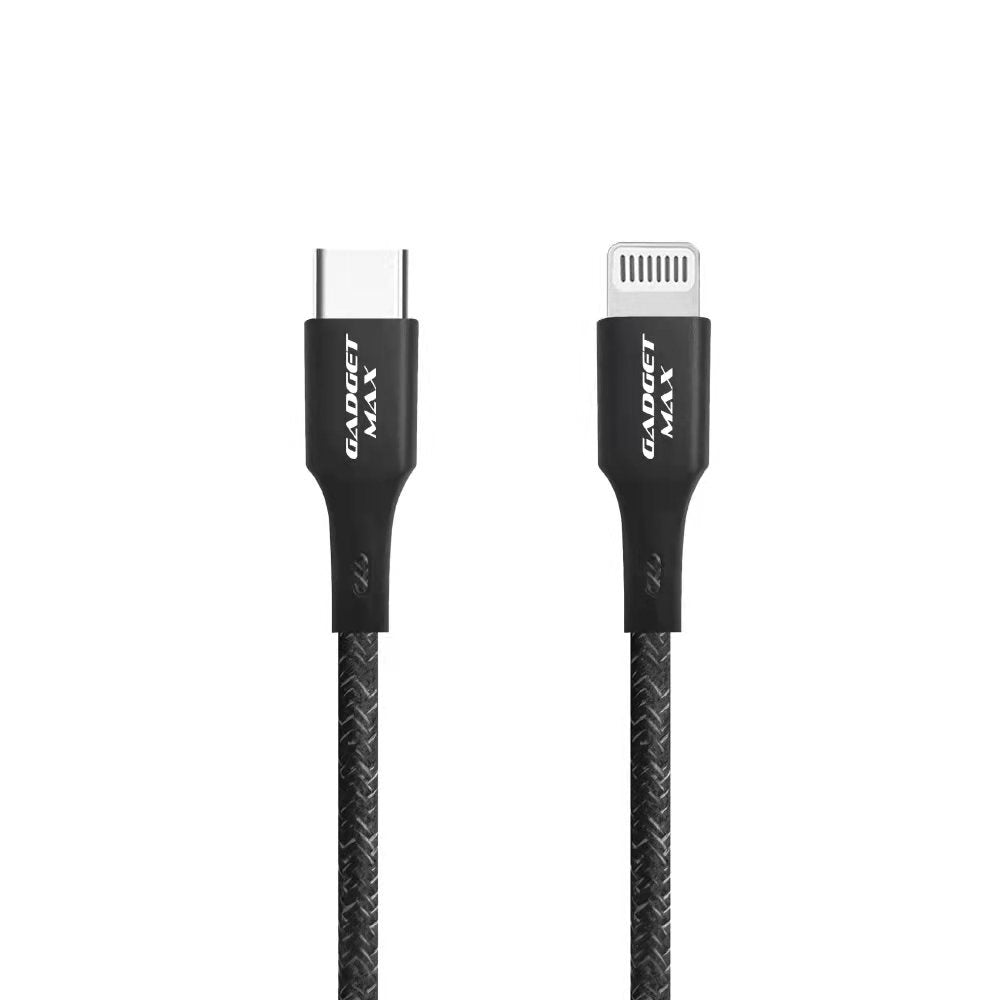 GADGET MAX USB-C TO LIGHTNING MFI FAST CHARGE & DATA SYNC CABLE GD-M1 PD/QC 20W(3A)(1200mm), MFI Cable, Lighting Cable, USB to Lighting Cable, iPhone Cable, Fast Charge