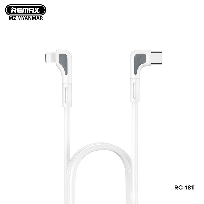 REMAX RC-181I ZENAX SERIES 20W PD FAST CHARGING DATA CABLE TYPE-C TO LIGHTNING (1M), 20W PD Charging Cab;e, Data Cable, iPhone Charging Cable, iPhone Cable