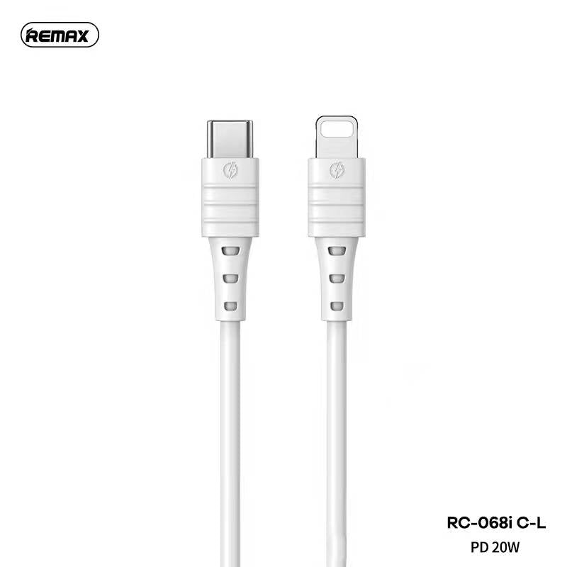 REMAX RC-068I C-L ZERON SERIES 20W PD FAST-CHARGING DATA CABLE TYPE-C TO LIGHTNING (1M), Type-C to Lighting Cable, iPhone Cable, Data Cable, PD Cable, Fast Charging Cable for iPhone