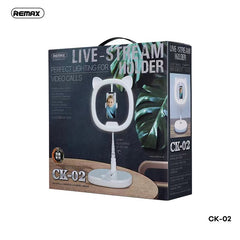 REMAX CK-02 LIVE-STREAM HOLDER WITH LIGHT, Ring Light, Phone Holder, LiveStream Holder
