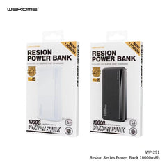 WEKOME WP-291 10000MAH RESION SERIES POWER BANK (2.4A) - Black