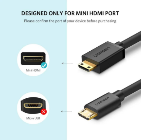 UGREEN HD108 High quality Mini HDMI to HDMI Cable for Tablet MP4 (1.5m) - Intl