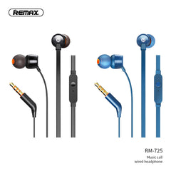 REMAX Wired Earphone RM-725,  Earphone,Wired Earphone ,Best wired earphone with mic ,Hifi Stereo Sound Wired Headset ,sport wired earphone ,3.5mm jack wired earphone ,3.5mm headset for mobile phone ,universal 3.5mm jack wired earphone